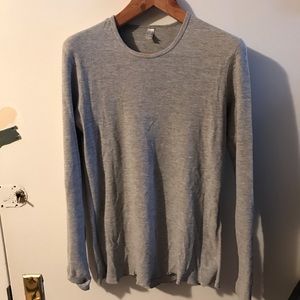 American Apparel long sleeve waffle knit henley lg